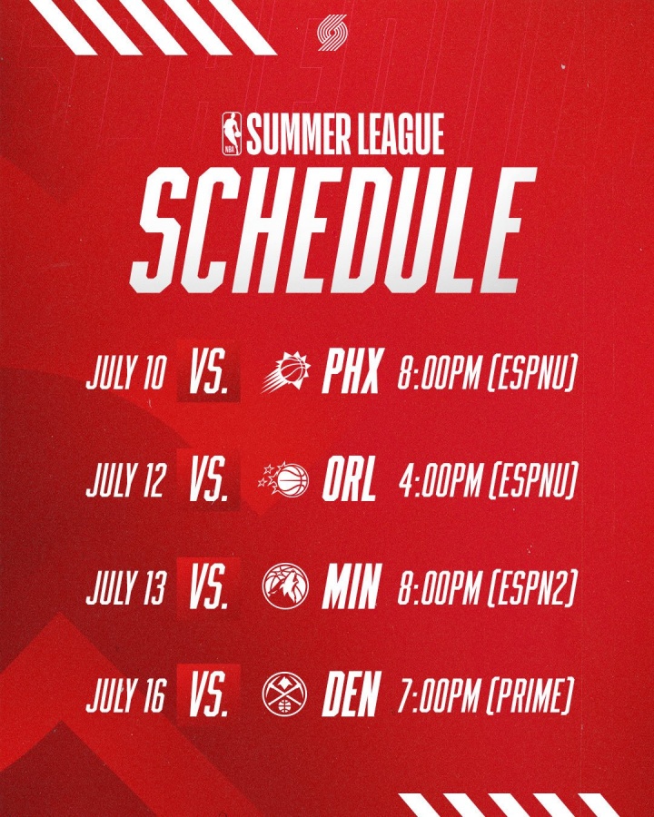 杨瀚森确定参加夏季联赛 开拓者四场赛程出炉