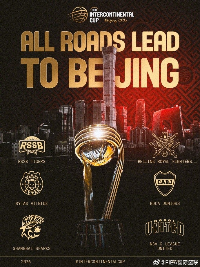 2026FIBA洲际杯分组官宣 上海北控确认参赛 2026FIBA洲际杯分组官宣 上海北控确认参赛