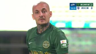 [进球视频]狂拽无敌吊炸天！米特里策疯狂一条龙世界波破门，浙江2-0三镇